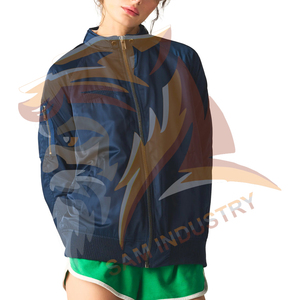 Customized <b>Women's</b> Casual Outdoor Windbreaker Waterproof <b>Women</b> Satin <b>Jacket</b> Wholesale Custom Satin <b>Bomber</b> <b>Jacket</b> - Product Image 6