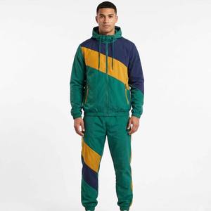 Custom Water Resistant Windbreaker Set <b>Mens</b> Nylon Streetwear Jacket Pants Wholesale for US Retail Buyers - Product Image 1