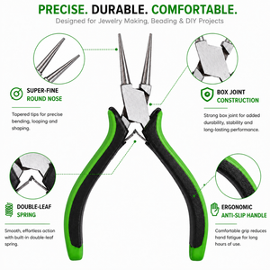 Round Nose Jewelry Pliers Beading <b>Wire</b> Loop Tool for Earring Making Necklace Repair DIY <b>Craft</b> - Product Image 2