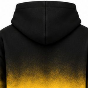 Sudadera con Capucha Oversize Personalizada Sigma Gamma Rho para Mujer, Teñida con Técnica Tie-Dye, Color Dorado y Negro, con Letras Griegas, Sudadera de Forro Polar Informal para Hermandad - Product Image 3