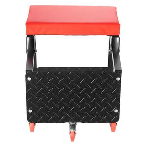 Sgabello da Meccanico con Capacità di 136 Kg, Vassoio Portautensili, Rotazione a 360 Gradi, Sedile con Ruote per Officina, Garage e Riparazione Auto - Product Image 3