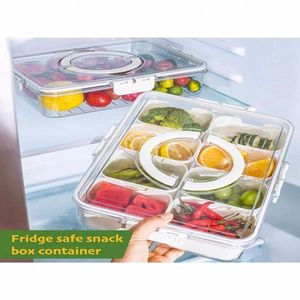 Adult <b>Snack</b> Organizer with Divided Serving Tray Lid Fruit/Veggie/Candy Tray Convenient Snackle Box <b>Container</b> for Lunch Boxes - Product Image 3
