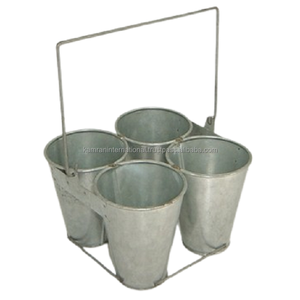 Juego de 3 Macetas de Metal Ecológicas de la Mejor Calidad con Orificio de Drenaje para Decoración de Jardín en Casa y Restaurantes - Product Image 5