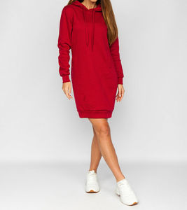 <b>Women</b> <b>Longline</b> <b>Fleece</b> Sweatshirt 100% Cotton Breathable Casual Winter Wear Oversized Loose Fit Short Sleeve Zip Front Draw - Product Image 4