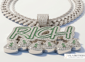 Custom Iced Vvs Moissanite <b>Name</b> <b>Chain</b> Charm Pendant Man 925 Silver Brilliant Cut Lab Grown Diamond Hip Hop Cross Letter Necklace - Product Image 2