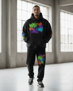Premium Hip-Hop Custom <b>Sweat</b> <b>set</b> – Oversized Hoodie & Joggers <b>Set</b> with Vibrant Heavyweight Fleece 2-Piece Streetwear Suit - Product Image 3
