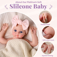 Babeside 16 Zoll Lilah Platin-Silikon Reborn Babypuppe Mädchen Ganzkörper Niedliche Realistische Neugeborenen Mini DIY Spielzeug CE CPC Zertifiziert