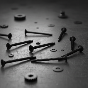 Tornillos métricos de acero al carbono negro con rosca gruesa y cabeza alomada para fijación en paneles de yeso - Product Image 2