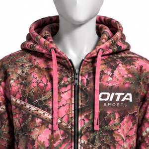 Rose <b>Pink</b> Zip <b>Hoodie</b> <b>Mens</b> Casual Outdoor Drawstring Front Pockets Warm Everyday Streetwear Winter - Product Image 4