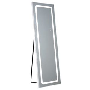 Specchio LED in Alluminio 63*20 Pollici Rettangolare ad Angolo Retto con 3 Tonalità di Luce, Luminosità Regolabile, Funzione Memoria, Appendibile o da Tavolo, a Figura Intera - Product Image 3