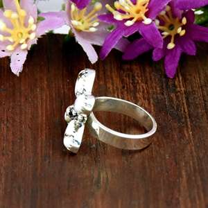 Vintage Wild <b>Horse</b> Turquoise Gemstone Butterfly Cluster Ring Southwestern Fine Ring Jewelry Western Statement Ring For Women - Product Image 5