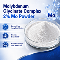 Glycinate de molybdène de qualité alimentaire, complexe 2% Mo en poudre, ingrédient minéral traces pour formule multi-minéraux, directement de l'usine
