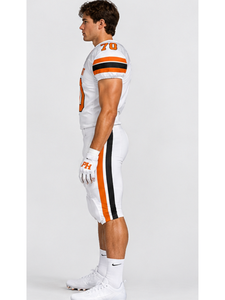 Uniforme de football américain personnalisé avec logo 3D imprimé, 100% polyester, anti-UV, rembourré, nom et numéro de l'équipe, vêtements d'équipe de football américain - Product Image 4