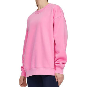 Sweat-shirt à col montant en coton doux pour femme, avec logo personnalisé, style streetwear, broderie, pull en molleton surdimensionné pour femme - Product Image 5