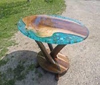 Dalles de bois en résine époxy 3 pieds x 3 pieds de luxe modernes Usine de dessus de table de rivière personnalisé pour hôtels quantité minimale de commande 1 pièce Expédition en stock prêt