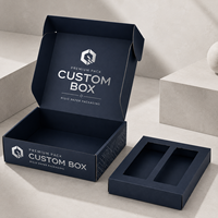 Boîte d'expédition en carton ondulé de qualité supérieure avec impression couleur sur feuille d'argent, séparateur en papier, cadeau OEM, gaufrage, pelliculage mat, doublure en éponge