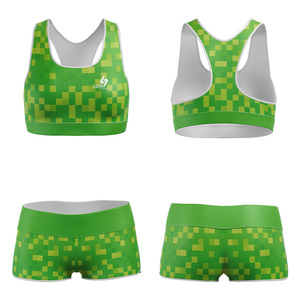 Conjunto Deportivo para Mujer al por Mayor, Bra Deportivo Sublimado de Alta Sujeción y Shorts de Cintura Alta, Ropa Deportiva Personalizada - Product Image 6