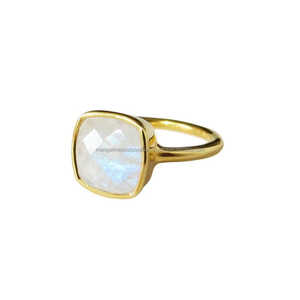 Conjunto de Joyería Personalizada con Anillo y Colgante de Piedras Preciosas Multicolores, Latón con Baño de Rodio, Estilo Vintage para Compromiso, Boda o Fiesta, de 10-20 mm - Product Image 2