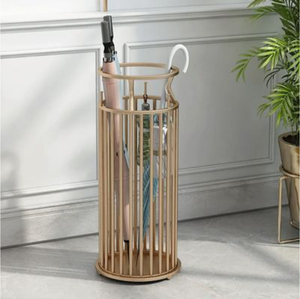 Modern Metal Iron Umbrella Stand Holder For Entryway Free Standing Round Umbrella Rack With Drip <b>Tray</b> Home Office Organizer - Product Image 3