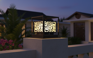 Lámpara de poste para puerta de acero/inoxidable de 1 año de duración, para exteriores/paredes/villas/jardines, 3500K (blanco cálido), CA 220V (±10%), extraíble, de Vietnam CM Decor - Product Image 4