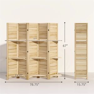 5 Divisori e Schermi per la Privacy in Legno Naturale, Design Salvaspazio - Product Image 6