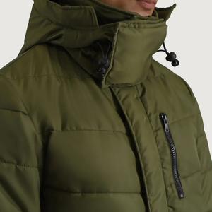 Parka con Capucha Verde Moore Personalizada al por Mayor para Hombre y Mujer, Chaqueta de Nailon para Ambos Géneros - Product Image 6