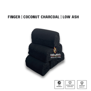 CocoRiki Briquetas de Carbón Negro 2x4 Tamaño Dedo, Carbón Orgánico de Cáscara de Coco para Hookah, Bajo en Cenizas, Alto Valor Calorífico - Product Image 2