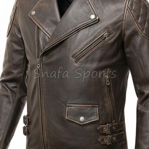 Chaquetas de Cuero Genuino para Hombre, Diseño 2026, Totalmente Personalizadas, Hechas en Sialkot, Pakistán - Product Image 3