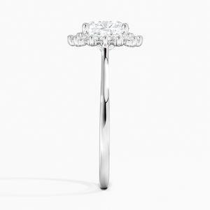 Anillo de Boda Clásico con Diamante Moissanite y Halo Brillante en Plata 925, Joyería Nupcial, Regalo de Aniversario - Product Image 6