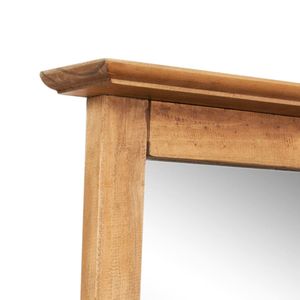 Espejo de Pared Mediano, Espejos de Baño de Madera de Pino Sólido Marrón - Product Image 4