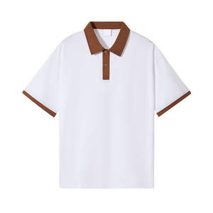 Camiseta Polo Casual de Algodón para Hombre, Transpirable, de Manga Corta, Estilo Coreano, Cómoda, Jersey, Diseño Liso, Teñido, a la Moda - Product Image 4