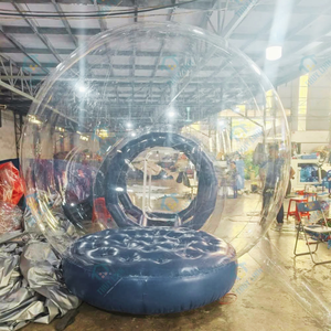 Structure de jeu gonflable géante en PVC, maison à bulles portable pour l'extérieur, ballons roses et blancs, dôme transparent, équipement de terrain de jeu THUY - Product Image 6