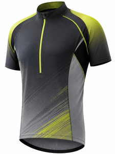 เสื้อจักรยานผู้ชายแบบซิปครึ่งตัวขายส่ง – เสื้อผ้าปั่นจักรยานระบายอากาศ แห้งเร็ว ประสิทธิภาพสูง - Product Image 1