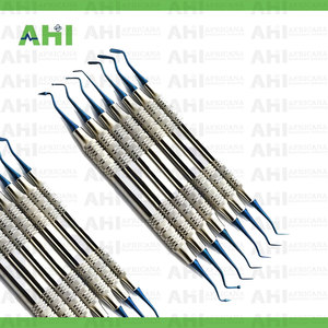 Prix d'usine – Nouvel ensemble d'outils dentaires manuels en titane bleu, 7 pièces, spatules de restauration composite en acier inoxydable avec manche, certifié CE - Product Image 2