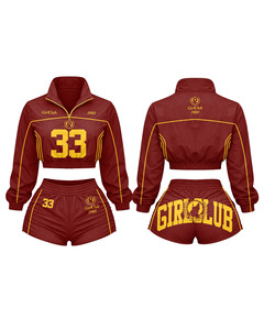 Conjunto Deportivo Ligero de Poliéster Suave Azul Claro y Blanco con Logotipo Personalizado, Chaqueta, Pantalones Cortos, Camiseta 100% Algodón y Short - Product Image 5