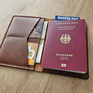 Genuine Leather Travel Passport Organizer RFID Wallet Multiple <b>Card</b> Slots Luggage Tag Custom Logo Personalized Branding for sale - Product Image 6