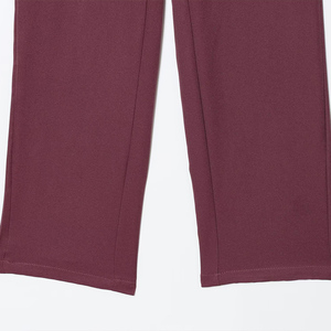 Pantalon droit vintage taille haute en mousseline unie décontracté pour femme, nouvelle collection automne 2025 - Product Image 5