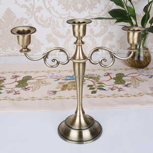 <b>Small</b> & Tall Vintage Metal Candelabras Aluminum <b>Candle</b> Holders B2B Wholesale Supply for Boutique Decor Shops - Product Image 4