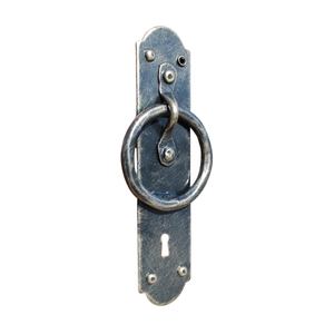 Battant de porte torsadé forgé à la main en fer avec finition thermolaquée pour support de torchons de cuisine, pour extérieur et jardin - Product Image 1