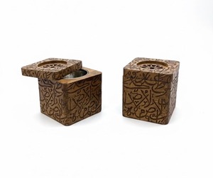 Brûleur en bois Madkhan, porte-encens Bakhoor, diffuseur aromatique sculpté, boîte à souvenirs, décoration d'intérieur - Product Image 3