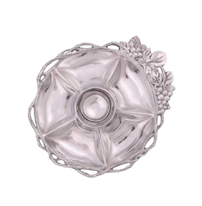 Casted Design Rounded Serving <b>Tray</b> New Arrival Aluminum Dips & Chips <b>Tray</b> Handmade Durable Quality Food Chip Dip <b>Trays</b> - Product Image 1