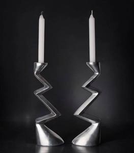 Bold Blossom Zigzag Shape <b>Brass</b> Handmade <b>Candlesticks</b> Modern Decorative Candle <b>Holder</b> High Quality Home Hotel Wedding Event - Product Image 1
