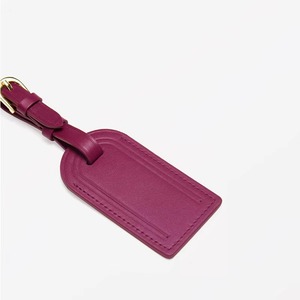 Elegant Full Grain Leather Luggage Tags Classic Minimalist Design Lightweight Water Resistant Genuine Leather <b>Labels</b> for - Product Image 1