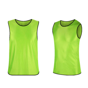 Unisex Neon Green Sleeveless Vest Crew Neck Quick Dry Polyester Adult Regular Fit All Seasons Sports Jersey - Product Image 1