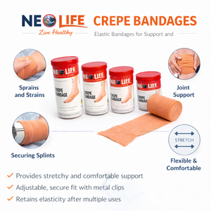 Rollo de Vendaje Elástico de Crepé |   Venda Elástica de Compresión para el Cuidado de Esguinces |   Uso de Primeros Auxilios en Terapia Deportiva |   Estabilidad Muscular - Product Image 3