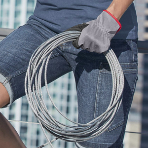 Gants de travail en cuir anti-coupure et anti-statique pour hommes et femmes, avec manchette élastique, pour la sécurité au travail. - Product Image 6
