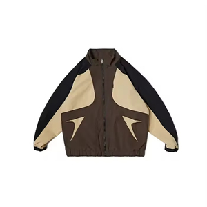 Chaqueta Cortavientos Reversible Ligera y Transpirable para Hombre, Estilo Urbano, Venta al Por Mayor |   Sudadera con Cierre Completo, Cuello Alto y Bloques de Color en Poliéster - Product Image 2