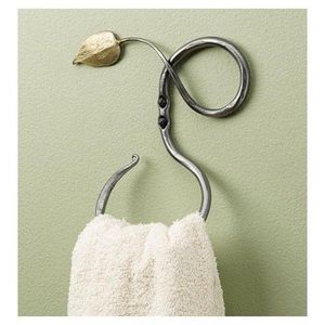 Handmade Iron <b>Towel</b> Ring With Rustic Finish Wall Mounted <b>Towel</b> <b>Holder</b> For Bathroom And <b>Kitchen</b> Use - Product Image 1