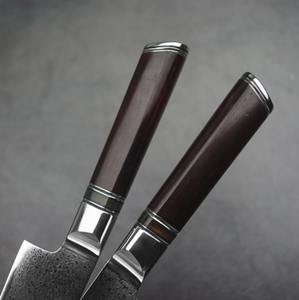 Couteau de chef en acier damas forgé à la main avec manche en bois de Pakka, lame tranchante pour une utilisation quotidienne en cuisine, respectueux de l'environnement - Product Image 3