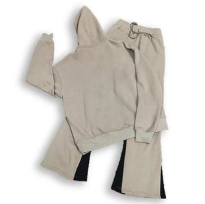 Conjunto de Sudadera con Capucha y Pantalones Acampanados de Doble Cintura para Hombre, Estilo Oversize, Fabricación Personalizada - Product Image 6